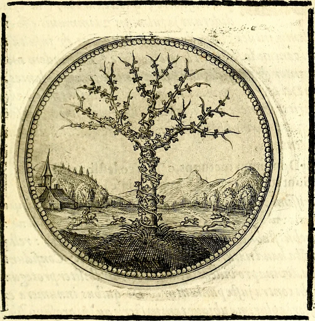 An illustration from Symbolor & emblematum ... centuria una [-quarta], 1661, leaf 54