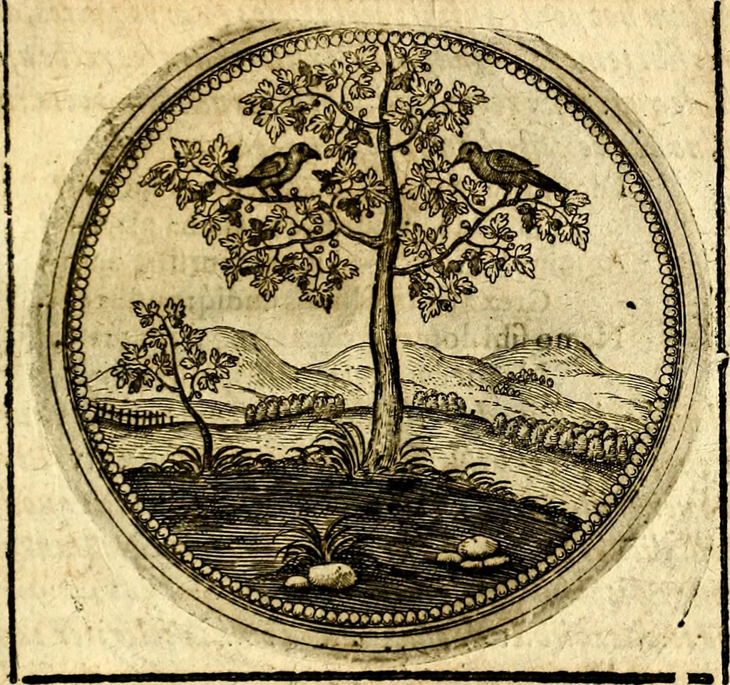 An illustration from Symbolor & emblematum ... centuria una [-quarta], 1661, leaf 574