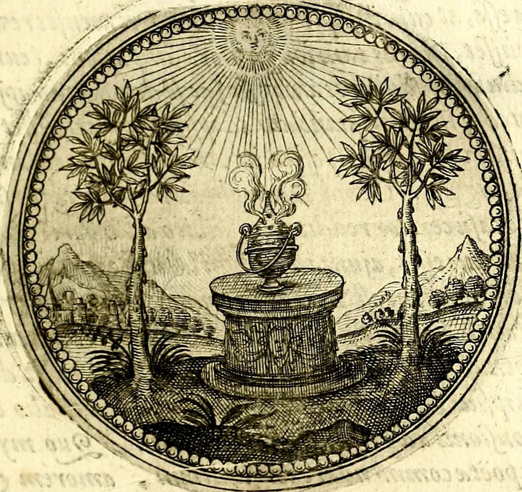 An illustration from Symbolor & emblematum ... centuria una [-quarta], 1661, leaf 62