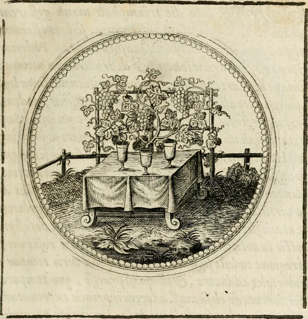 An illustration from Symboloru[m] & emblematum ex re herbaria desumtorum centuria vna[-quarta] collecta, 1654, leaf 100