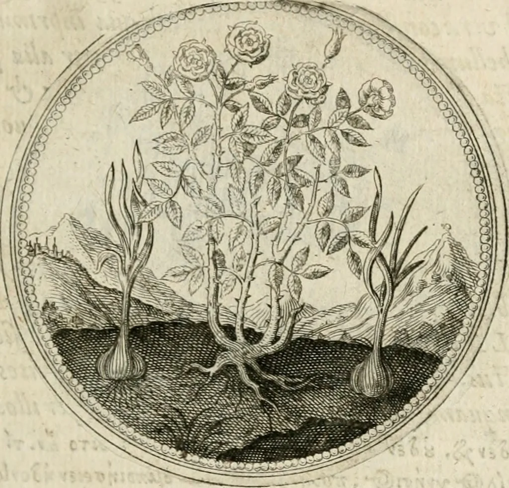 An illustration from Symboloru[m] & emblematum ex re herbaria desumtorum centuria vna[-quarta] collecta, 1654, leaf 112