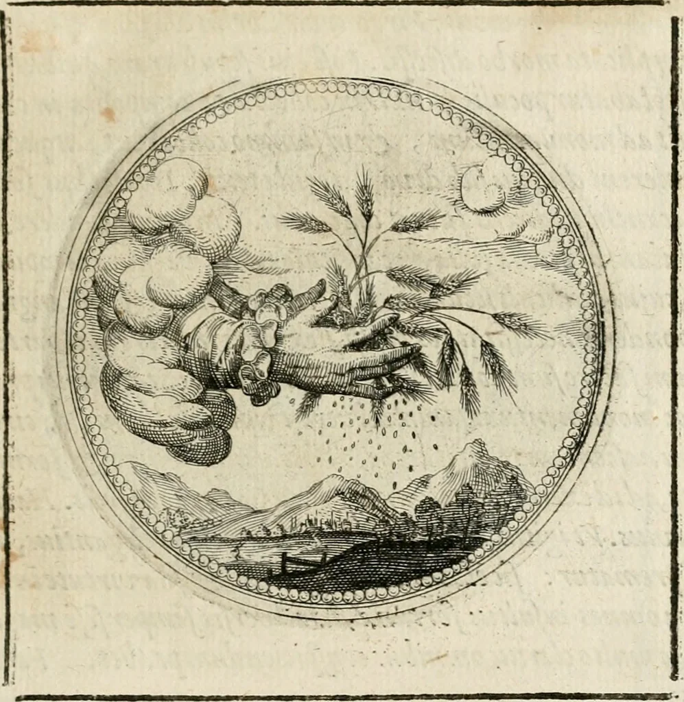 An illustration from Symboloru[m] & emblematum ex re herbaria desumtorum centuria vna[-quarta] collecta, 1654, leaf 120