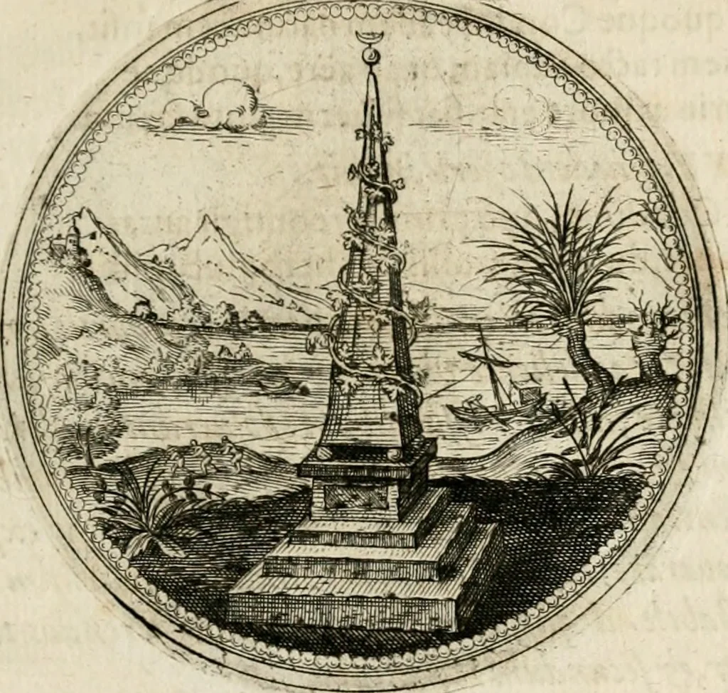 An illustration from Symboloru[m] & emblematum ex re herbaria desumtorum centuria vna[-quarta] collecta, 1654, leaf 132