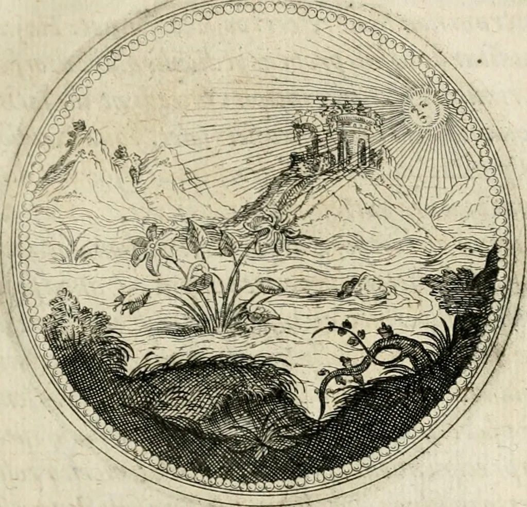 An illustration from Symboloru[m] & emblematum ex re herbaria desumtorum centuria vna[-quarta] collecta, 1654, leaf 146