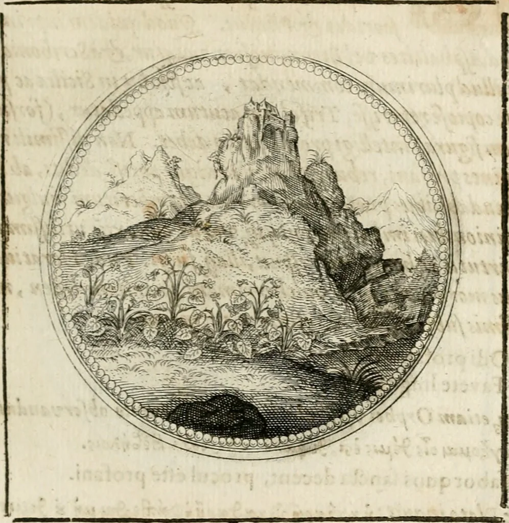 An illustration from Symboloru[m] & emblematum ex re herbaria desumtorum centuria vna[-quarta] collecta, 1654, leaf 152