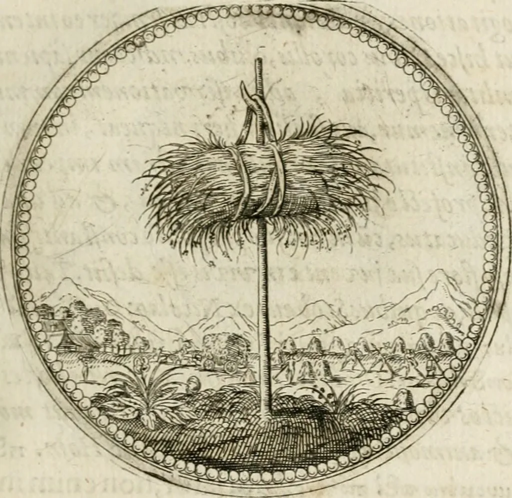 An illustration from Symboloru[m] & emblematum ex re herbaria desumtorum centuria vna[-quarta] collecta, 1654, leaf 202
