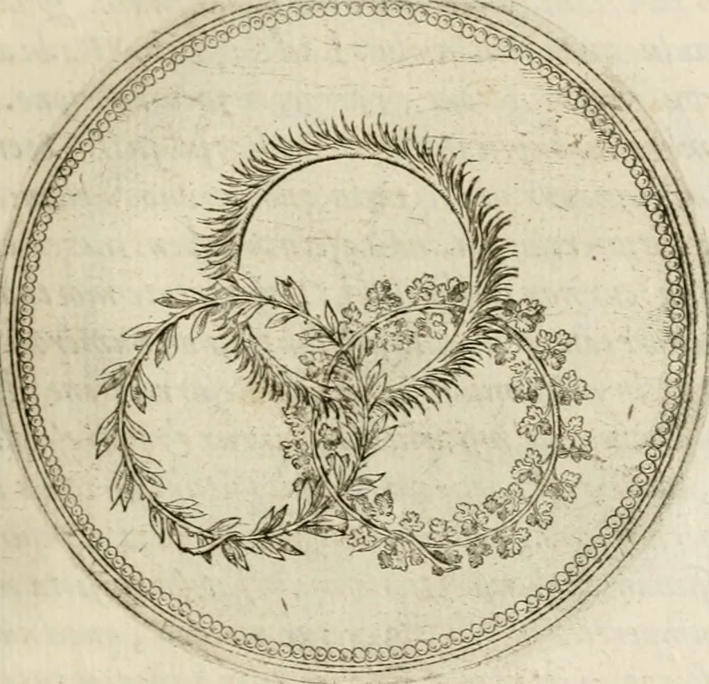 An illustration from Symboloru[m] & emblematum ex re herbaria desumtorum centuria vna[-quarta] collecta, 1654, leaf 204