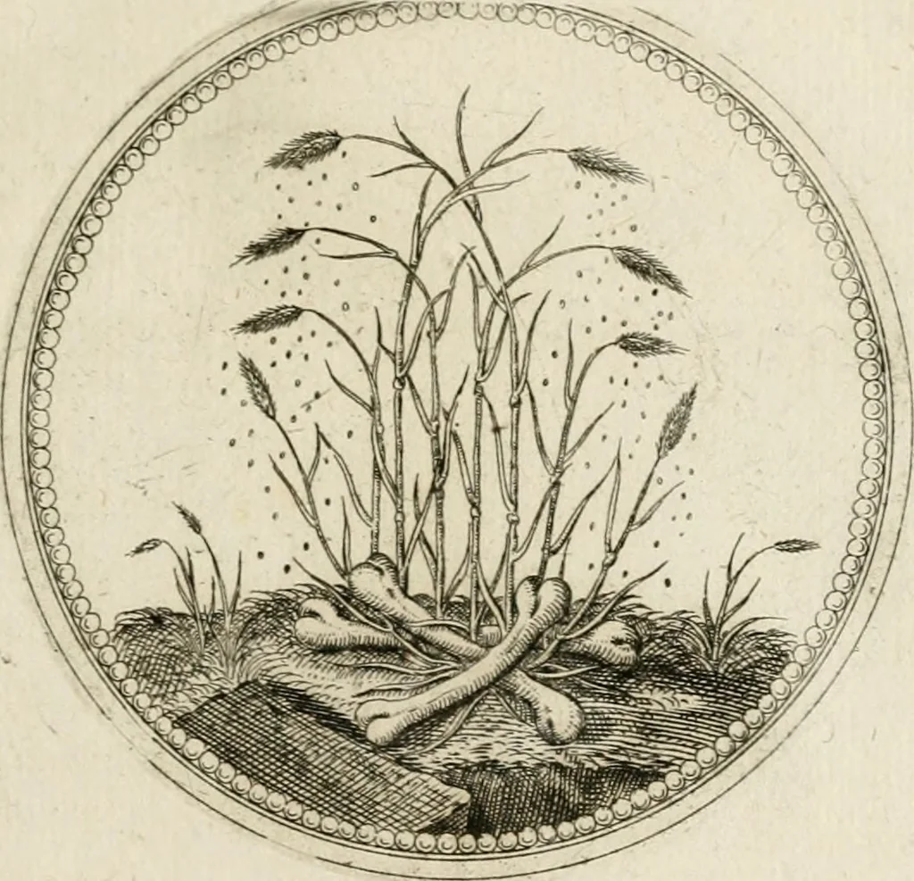 An illustration from Symboloru[m] & emblematum ex re herbaria desumtorum centuria vna[-quarta] collecta, 1654, leaf 206
