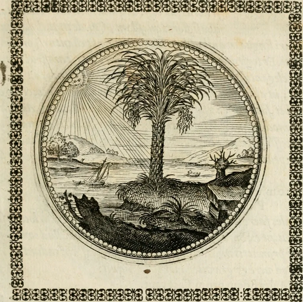 An illustration from Symboloru[m] & emblematum ex re herbaria desumtorum centuria vna[-quarta] collecta, 1654, leaf 22