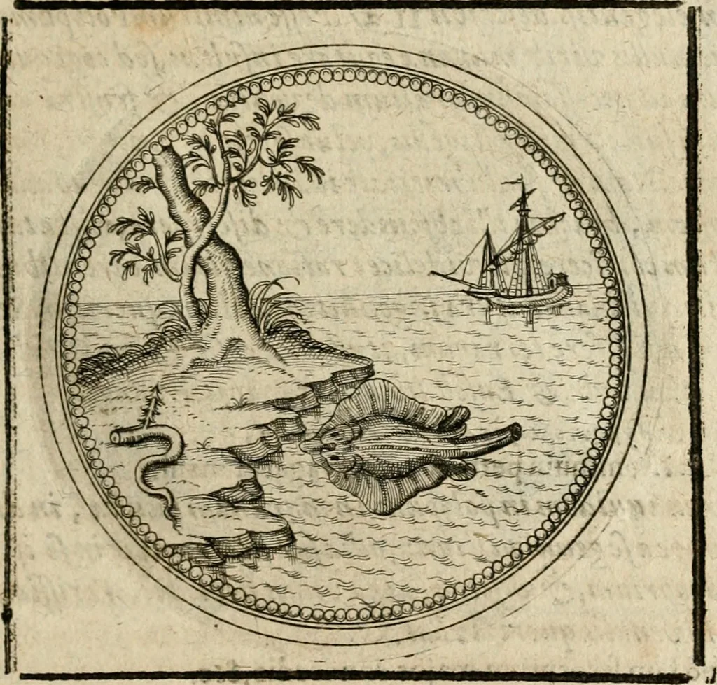 An illustration from Symboloru[m] & emblematum ex re herbaria desumtorum centuria vna[-quarta] collecta, 1654, leaf 296