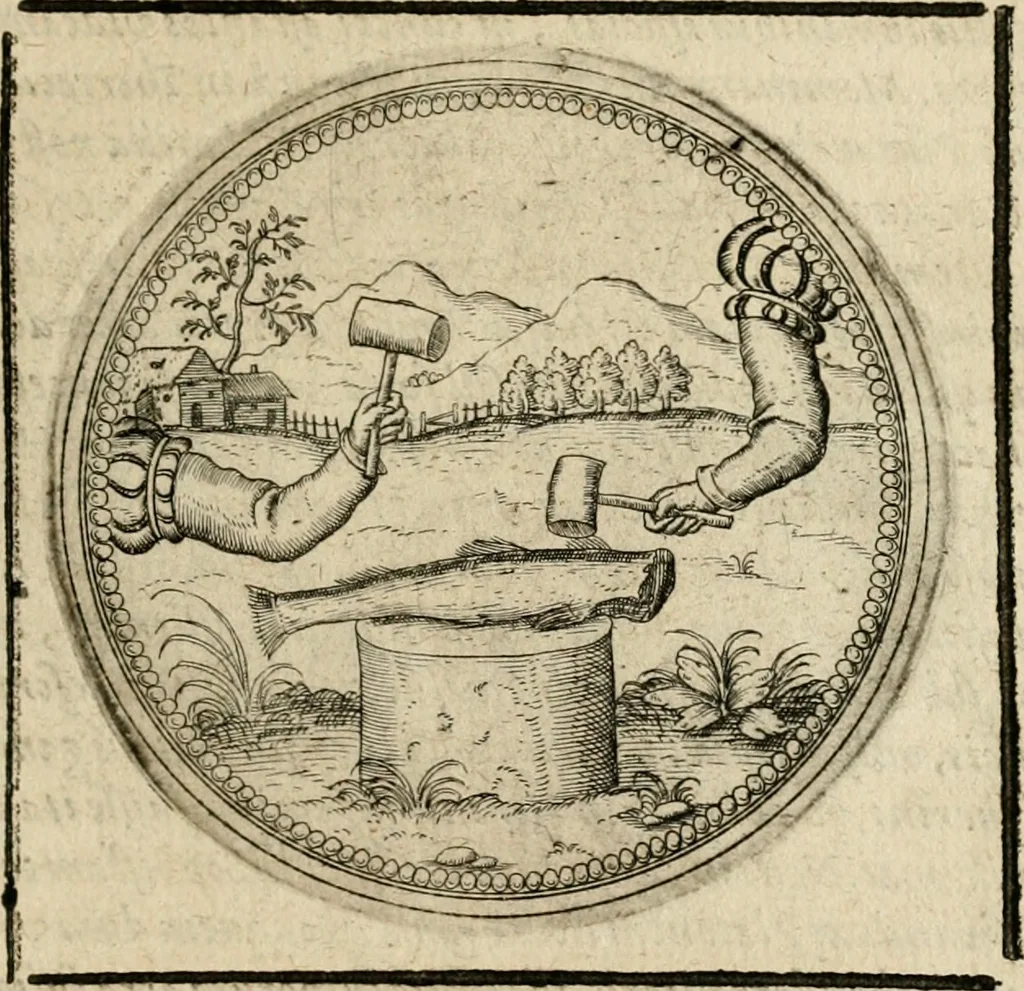 An illustration from Symboloru[m] & emblematum ex re herbaria desumtorum centuria vna[-quarta] collecta, 1654, leaf 304