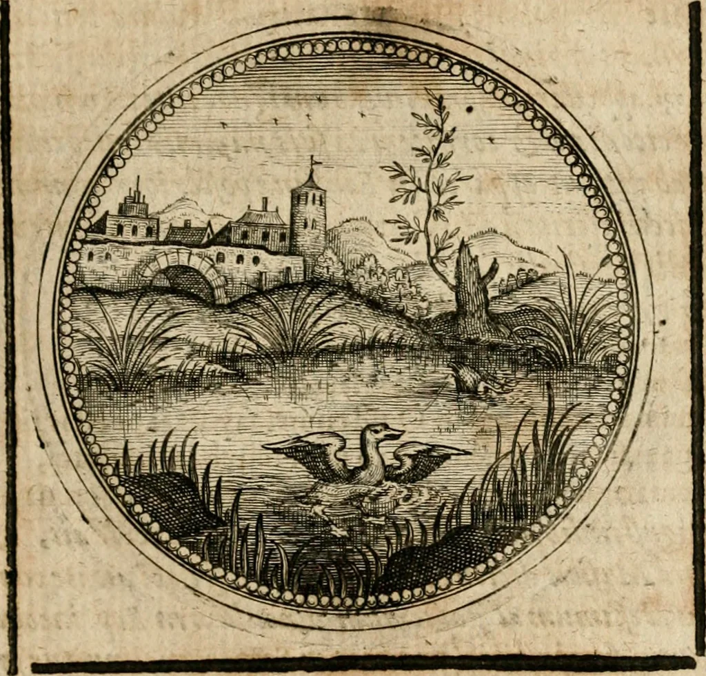 An illustration from Symboloru[m] & emblematum ex re herbaria desumtorum centuria vna[-quarta] collecta, 1654, leaf 326