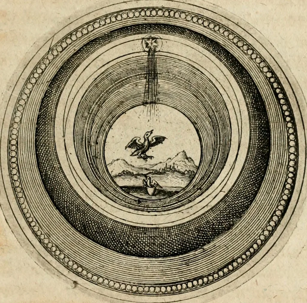 An illustration from Symboloru[m] & emblematum ex re herbaria desumtorum centuria vna[-quarta] collecta, 1654, leaf 344