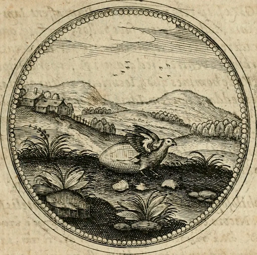 An illustration from Symboloru[m] & emblematum ex re herbaria desumtorum centuria vna[-quarta] collecta, 1654, leaf 352
