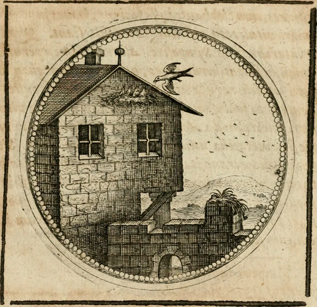 An illustration from Symboloru[m] & emblematum ex re herbaria desumtorum centuria vna[-quarta] collecta, 1654, leaf 384