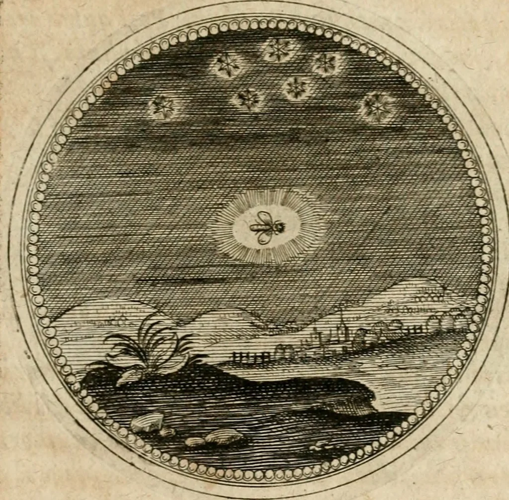 An illustration from Symboloru[m] & emblematum ex re herbaria desumtorum centuria vna[-quarta] collecta, 1654, leaf 402