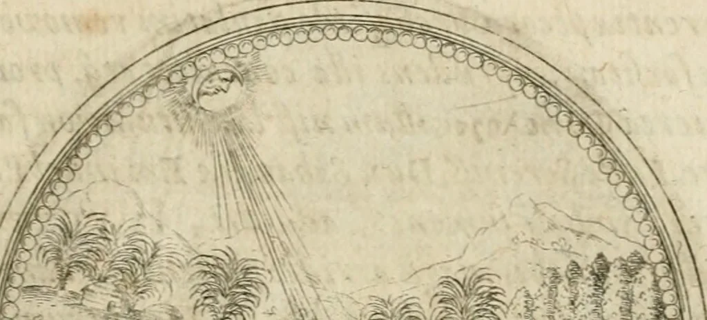 An illustration from Symboloru[m] & emblematum ex re herbaria desumtorum centuria vna[-quarta] collecta, 1654, leaf 424