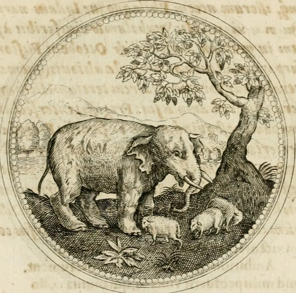 An illustration from Symboloru[m] & emblematum ex re herbaria desumtorum centuria vna[-quarta] collecta, 1654, leaf 426