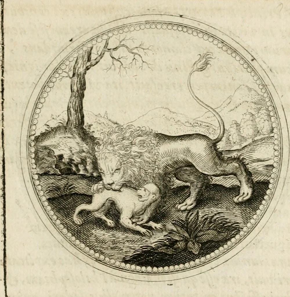 An illustration from Symboloru[m] & emblematum ex re herbaria desumtorum centuria vna[-quarta] collecta, 1654, leaf 438
