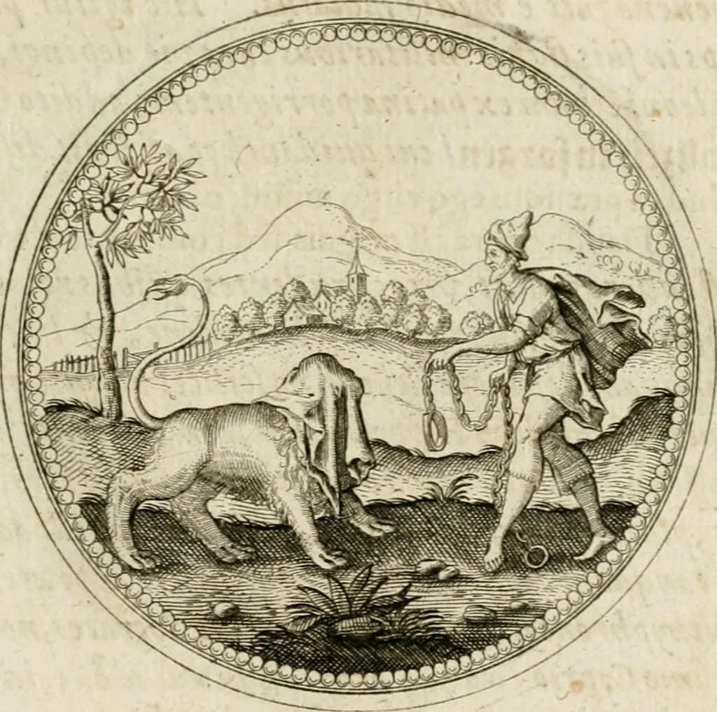 An illustration from Symboloru[m] & emblematum ex re herbaria desumtorum centuria vna[-quarta] collecta, 1654, leaf 442