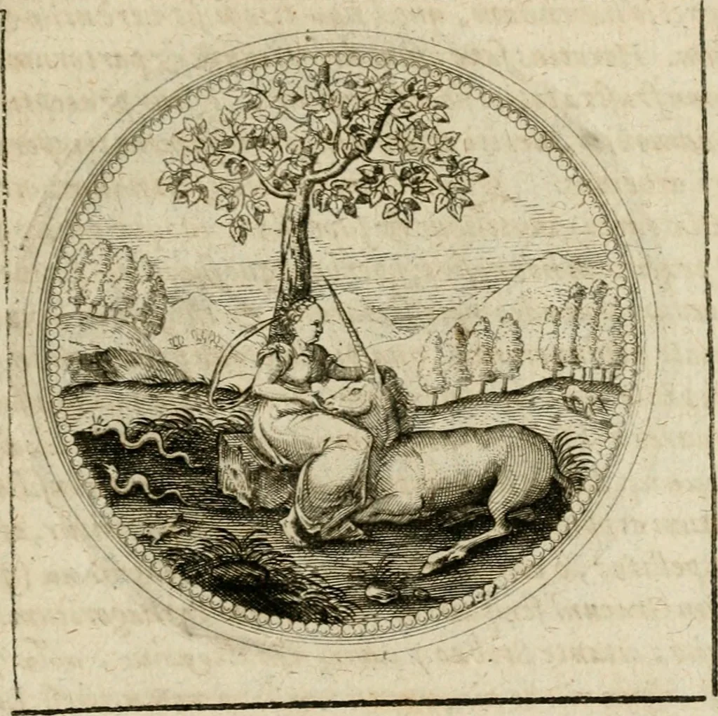 An illustration from Symboloru[m] & emblematum ex re herbaria desumtorum centuria vna[-quarta] collecta, 1654, leaf 448