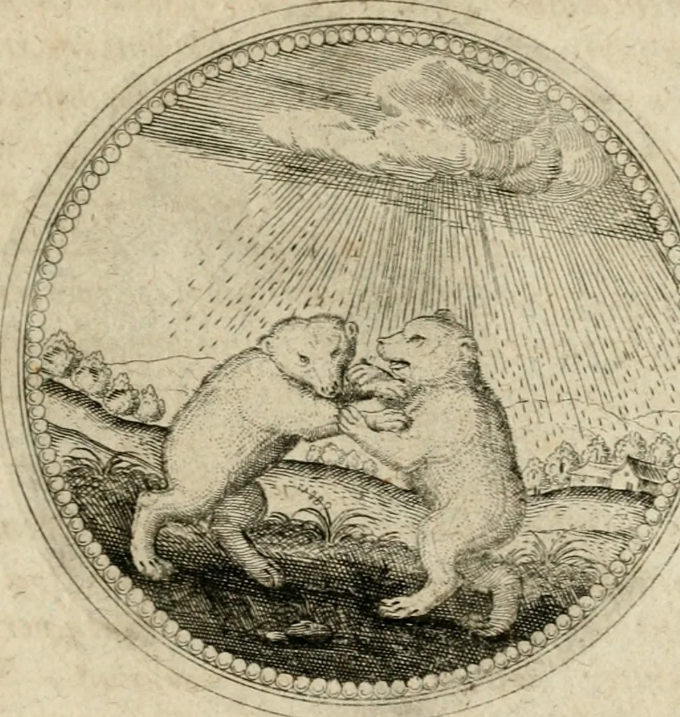 An illustration from Symboloru[m] & emblematum ex re herbaria desumtorum centuria vna[-quarta] collecta, 1654, leaf 466