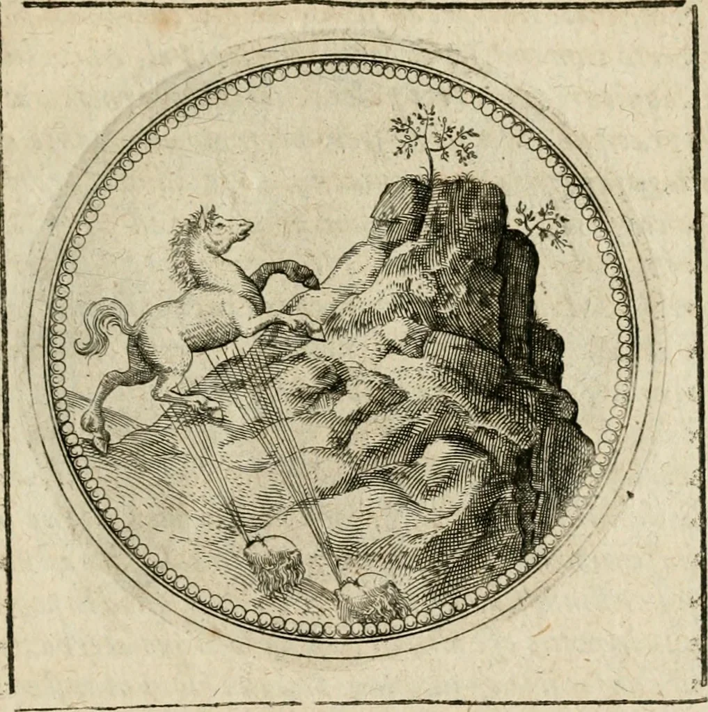 An illustration from Symboloru[m] & emblematum ex re herbaria desumtorum centuria vna[-quarta] collecta, 1654, leaf 478