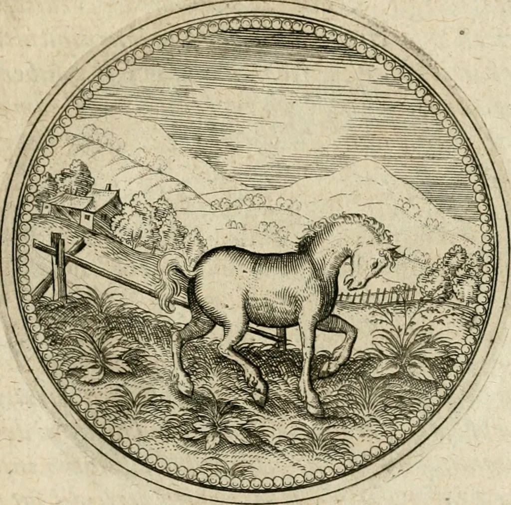 An illustration from Symboloru[m] & emblematum ex re herbaria desumtorum centuria vna[-quarta] collecta, 1654, leaf 480
