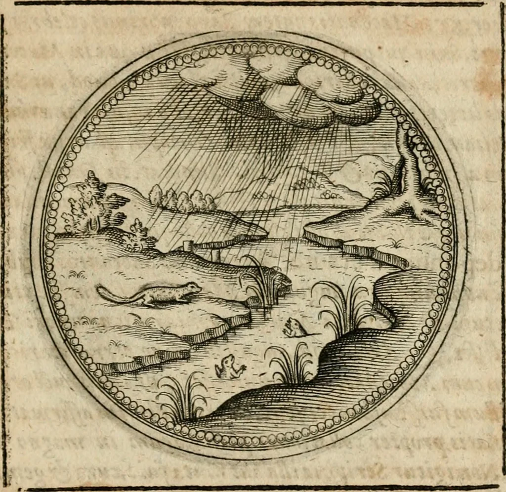 An illustration from Symboloru[m] & emblematum ex re herbaria desumtorum centuria vna[-quarta] collecta, 1654, leaf 560
