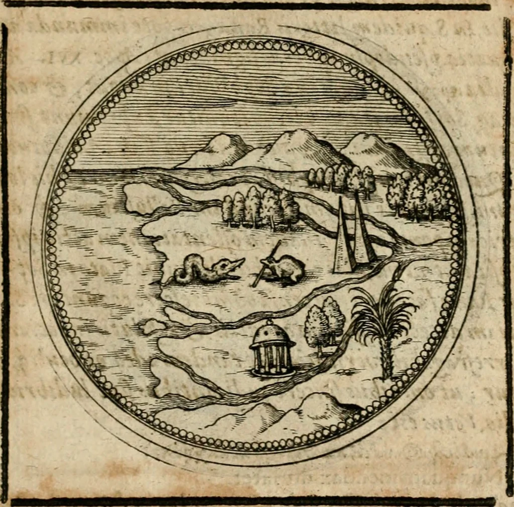 An illustration from Symboloru[m] & emblematum ex re herbaria desumtorum centuria vna[-quarta] collecta, 1654, leaf 564