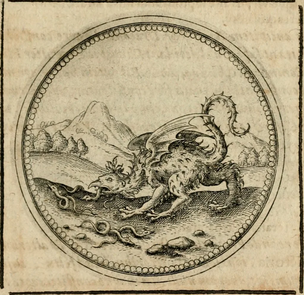 An illustration from Symboloru[m] & emblematum ex re herbaria desumtorum centuria vna[-quarta] collecta, 1654, leaf 572