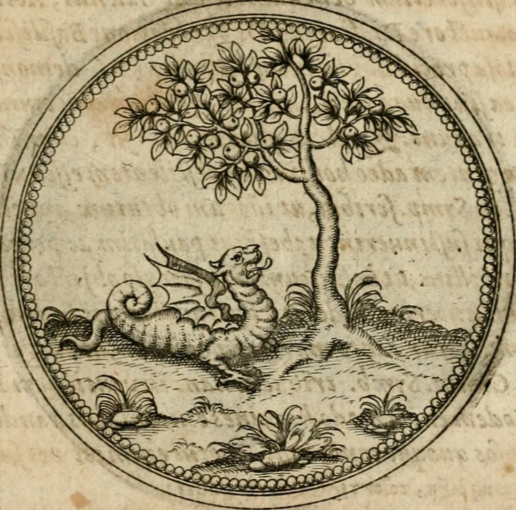 An illustration from Symboloru[m] & emblematum ex re herbaria desumtorum centuria vna[-quarta] collecta, 1654, leaf 576