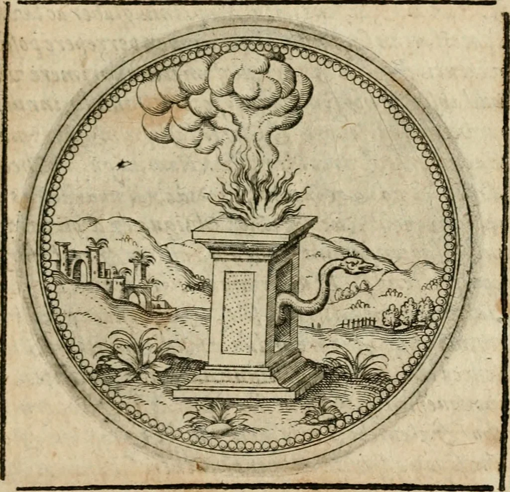 An illustration from Symboloru[m] & emblematum ex re herbaria desumtorum centuria vna[-quarta] collecta, 1654, leaf 580