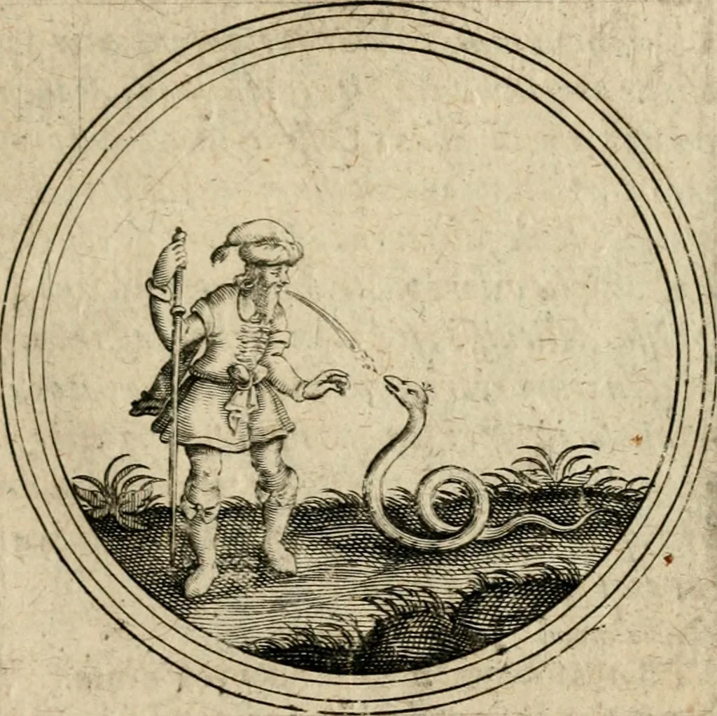 An illustration from Symboloru[m] & emblematum ex re herbaria desumtorum centuria vna[-quarta] collecta, 1654, leaf 592