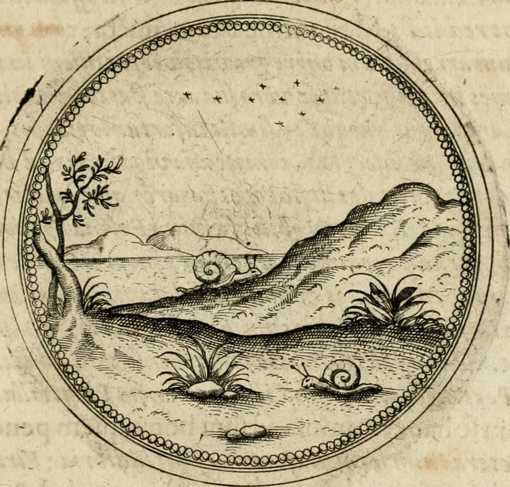 An illustration from Symboloru[m] & emblematum ex re herbaria desumtorum centuria vna[-quarta] collecta, 1654, leaf 618