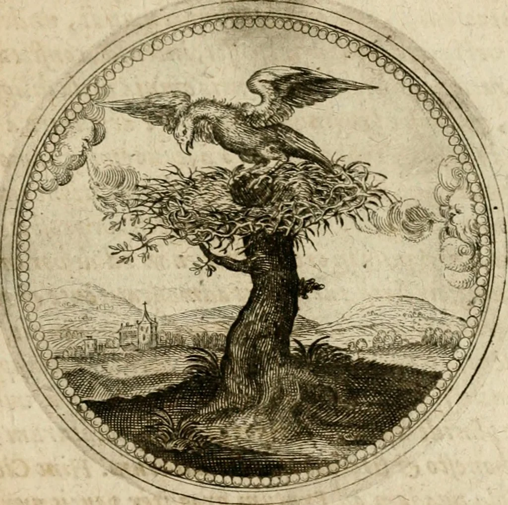 An illustration from Symboloru[m] & emblematum ex re herbaria desumtorum centuria vna[-quarta] collecta, 1654, leaf 640