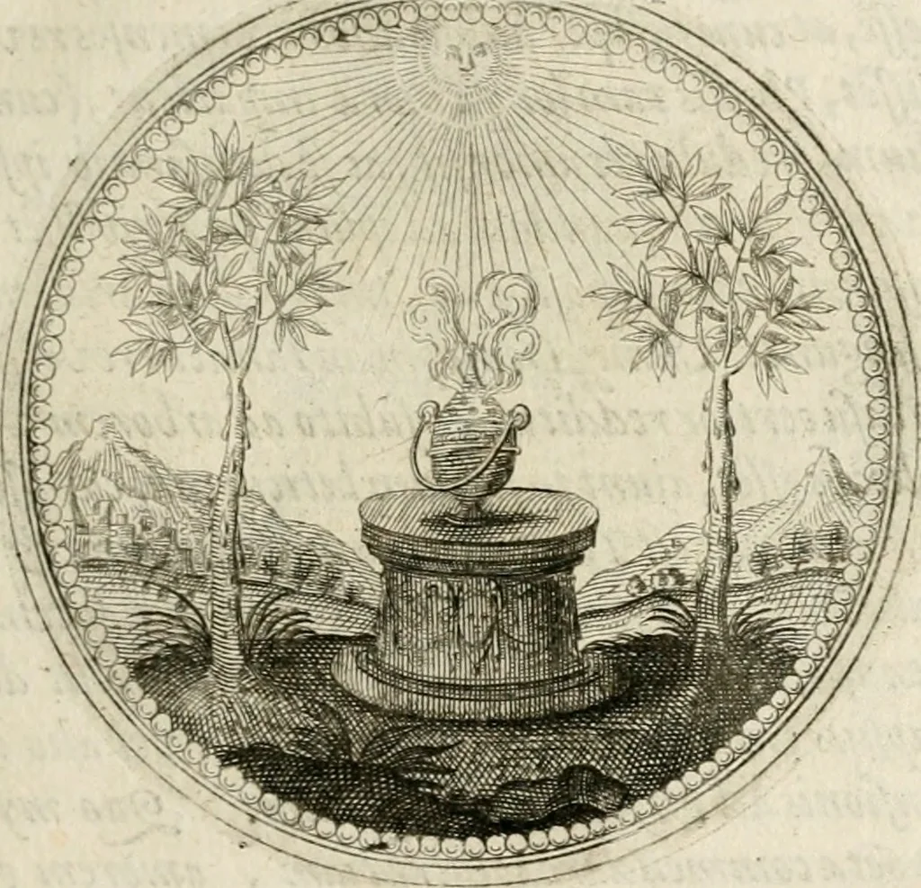An illustration from Symboloru[m] & emblematum ex re herbaria desumtorum centuria vna[-quarta] collecta, 1654, leaf 66