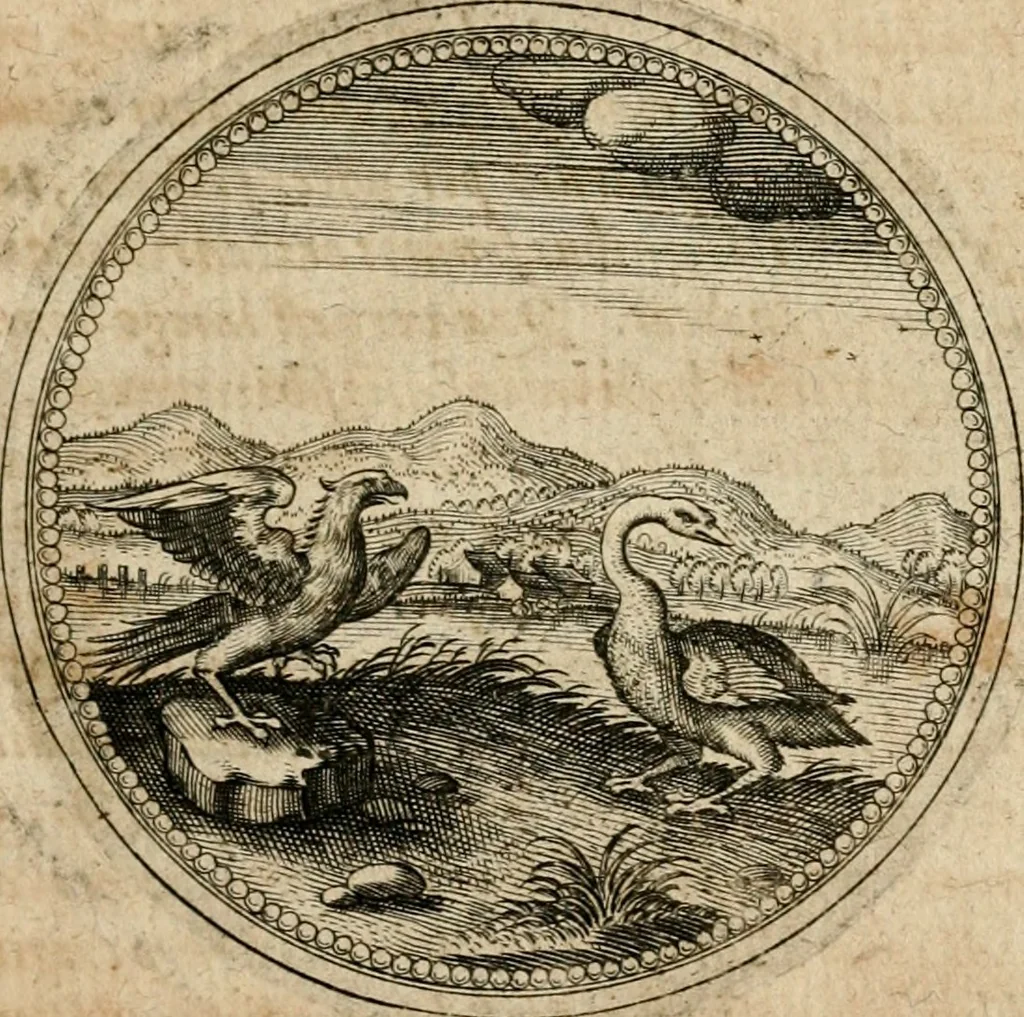An illustration from Symboloru[m] & emblematum ex re herbaria desumtorum centuria vna[-quarta] collecta, 1654, leaf 678