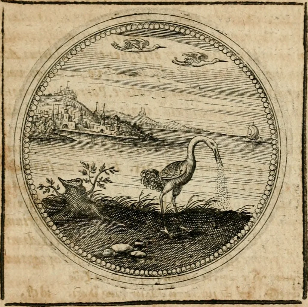 An illustration from Symboloru[m] & emblematum ex re herbaria desumtorum centuria vna[-quarta] collecta, 1654, leaf 682