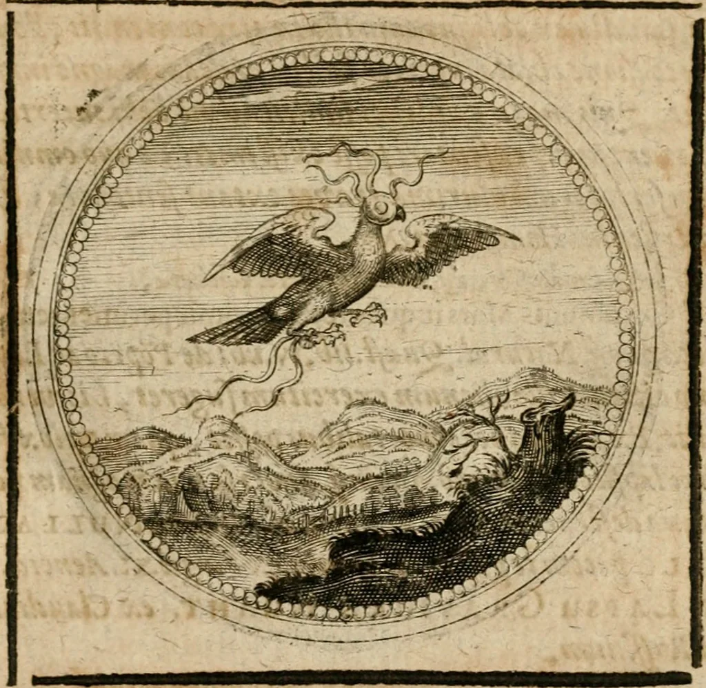 An illustration from Symboloru[m] & emblematum ex re herbaria desumtorum centuria vna[-quarta] collecta, 1654, leaf 688