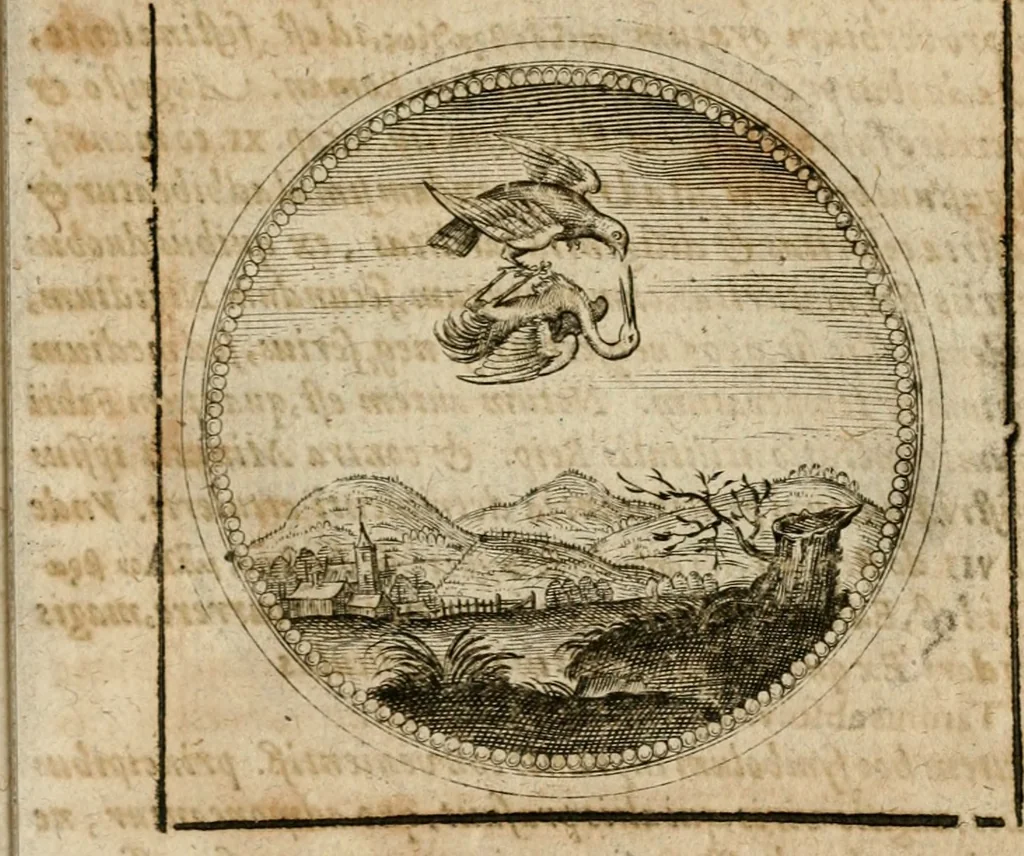 An illustration from Symboloru[m] & emblematum ex re herbaria desumtorum centuria vna[-quarta] collecta, 1654, leaf 690