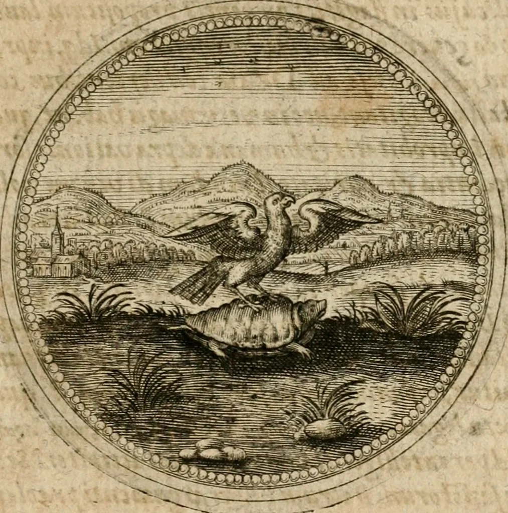An illustration from Symboloru[m] & emblematum ex re herbaria desumtorum centuria vna[-quarta] collecta, 1654, leaf 692