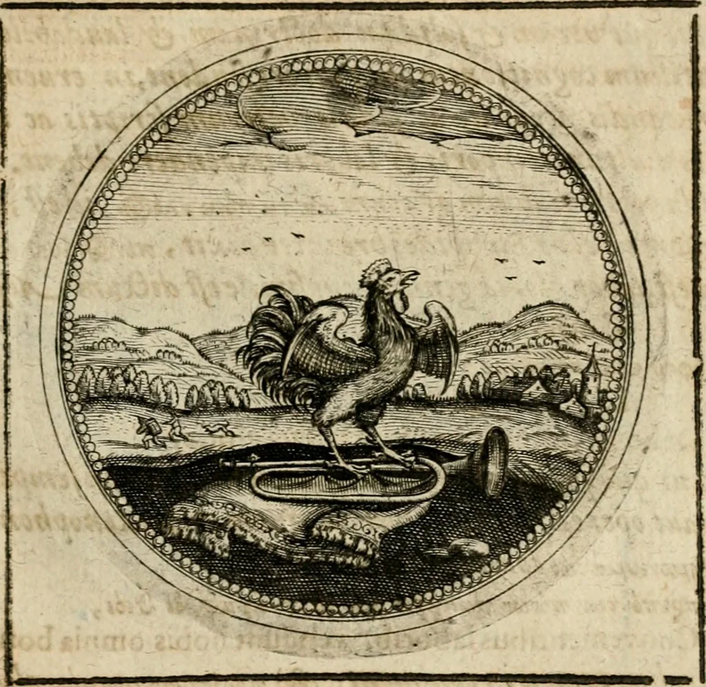 An illustration from Symboloru[m] & emblematum ex re herbaria desumtorum centuria vna[-quarta] collecta, 1654, leaf 726