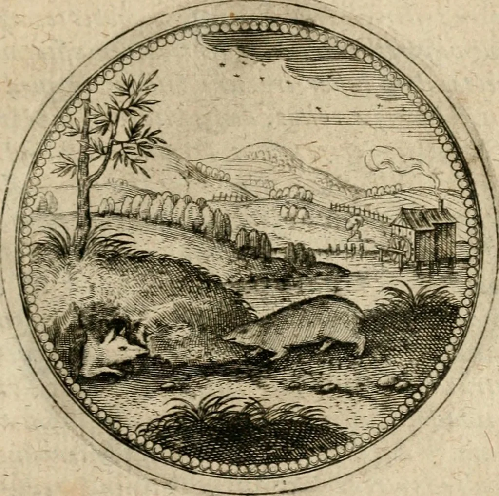 An illustration from Symboloru[m] & emblematum ex re herbaria desumtorum centuria vna[-quarta] collecta, 1654, leaf 740