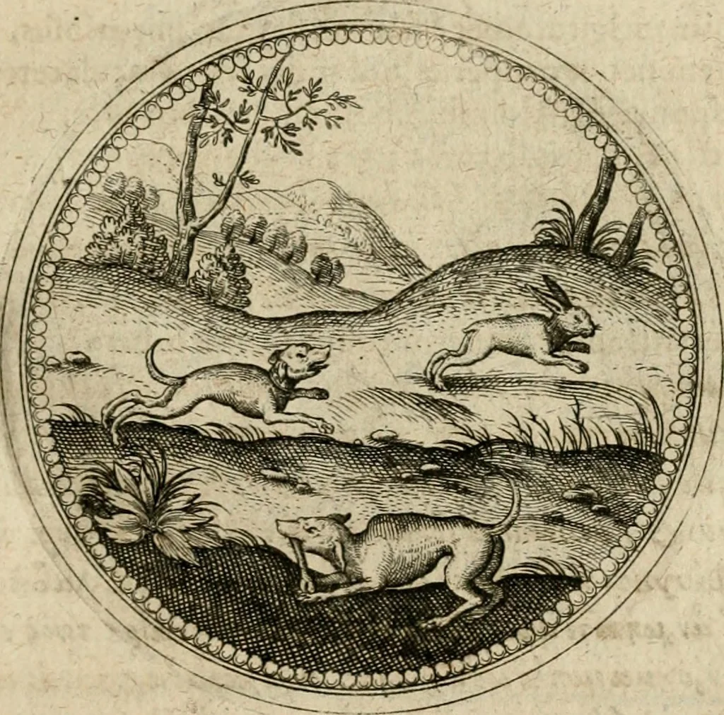 An illustration from Symboloru[m] & emblematum ex re herbaria desumtorum centuria vna[-quarta] collecta, 1654, leaf 744