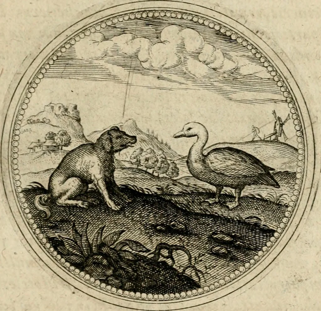 An illustration from Symboloru[m] & emblematum ex re herbaria desumtorum centuria vna[-quarta] collecta, 1654, leaf 750