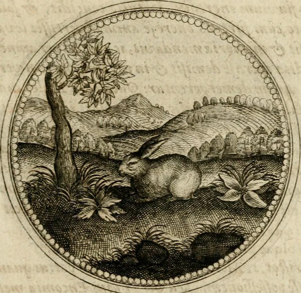 An illustration from Symboloru[m] & emblematum ex re herbaria desumtorum centuria vna[-quarta] collecta, 1654, leaf 772