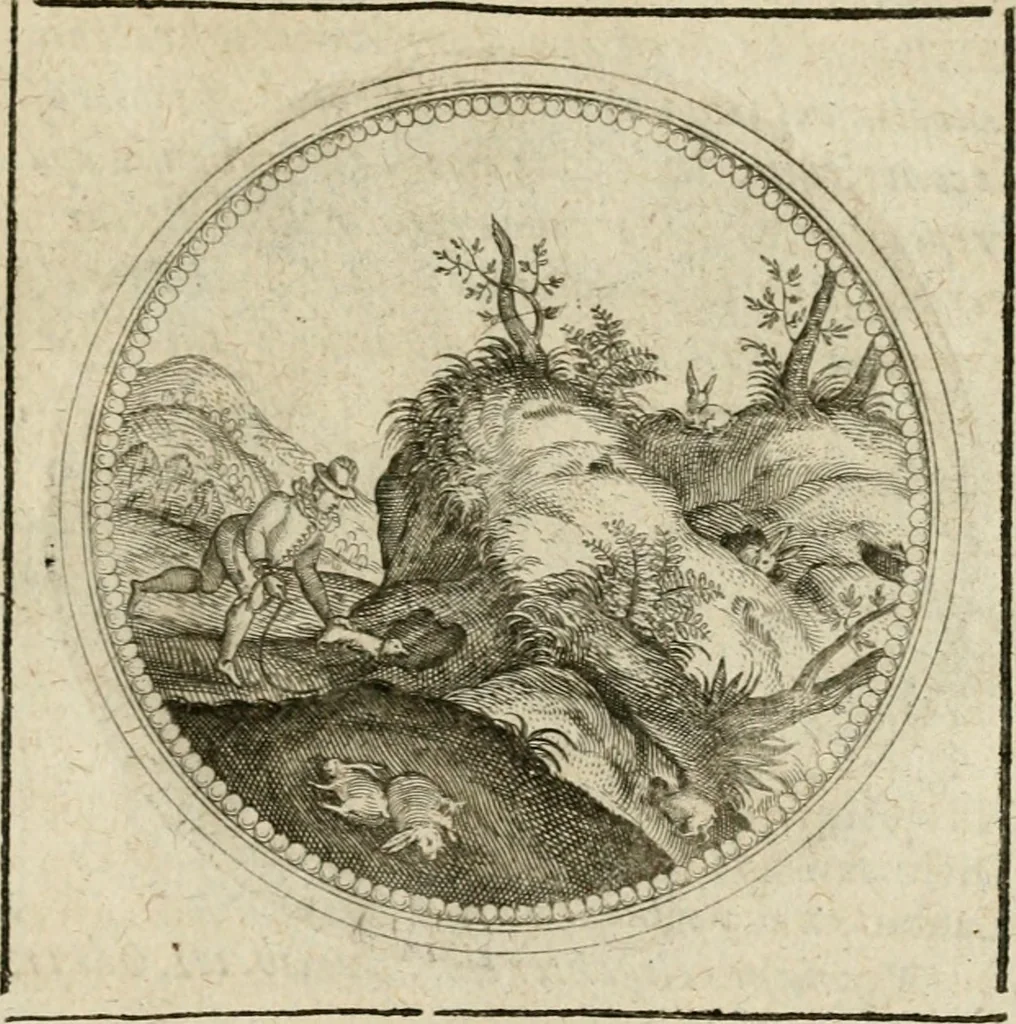 An illustration from Symboloru[m] & emblematum ex re herbaria desumtorum centuria vna[-quarta] collecta, 1654, leaf 790