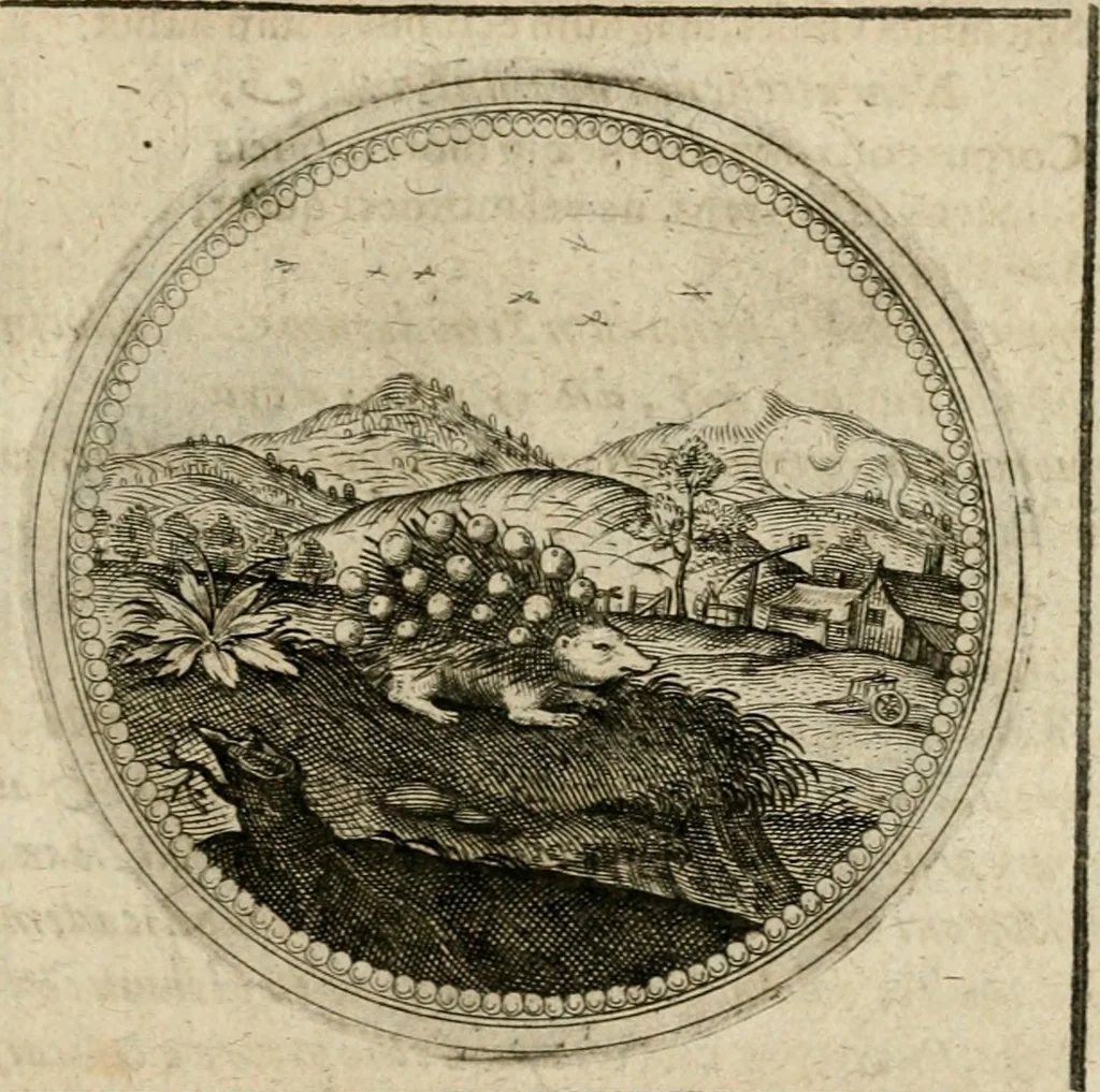 An illustration from Symboloru[m] & emblematum ex re herbaria desumtorum centuria vna[-quarta] collecta, 1654, leaf 796