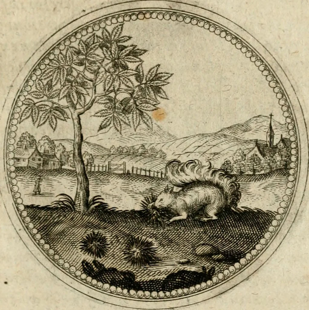 An illustration from Symboloru[m] & emblematum ex re herbaria desumtorum centuria vna[-quarta] collecta, 1654, leaf 800